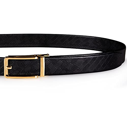 Image of Dubulle Men's Ratchet Belt Gold /Black /Red /Green /Blue /White Automatic Buckle Business Casual Belt Gift - Adjustable Fit
