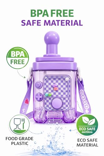 Image of Vasukie Kids Water Bottle 700ml with Built-in Game | Leak-Proof Sipper Bottle for Boys & Girls | BPA-Free, Durable School & Picnic Water Bottle | Easy to Carry (Game Bottle)