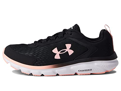 Under Armour Women's Charged Assert 9, Black/Pink Sands, 8 Medium US