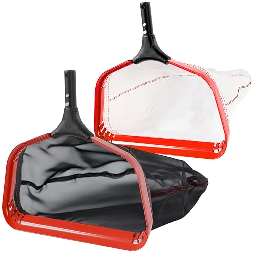 ProTuff PRO Ultimate Silt & Leaf Rake Bundle - 490 Promise Unlimited & Unconditional Replacements - 2-Items: 23' Medium & 17' Fine Mesh Pool Cleaner for Sand, Silt, Pollen, Leaves & Twigs