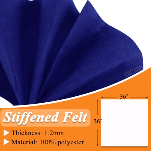 Image of IONTACH 36 inch X 36 inch Royal Blue Stiff Felt Fabric 1.2mm Thick | Felt Sheet for Craft, Sewing, Patchwork, Liner Decorations, School Projects, Home Decor