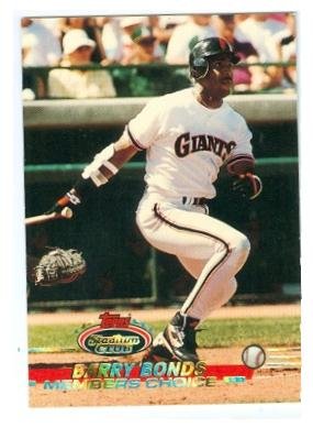 Barry Bonds baseball card (San Francisco Giants MVP) 1993 Topps