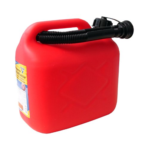 Omologata BAM Tanica Benzina 5 LT Plastica con Tubo Flessibile per