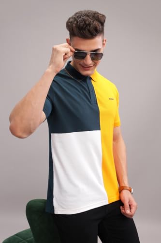 Image of ADRO Men's 100% Cotton Regular Fit Polo T-Shirt