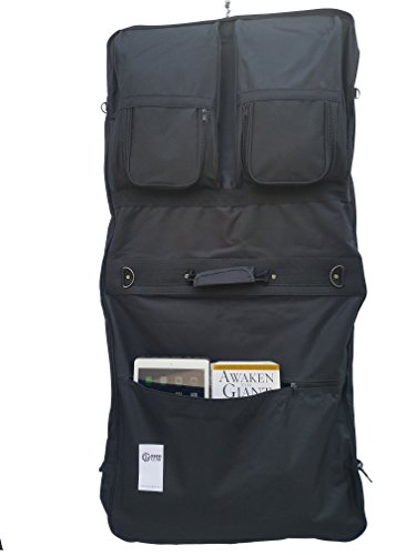 ImpecGear 2 PACK 48" 46" 39" Suit Travel Luggage Garment Bags Cover, Black (Black2-46" - Deluxe)4