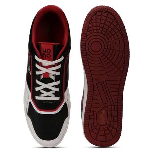 Image of YOHO Colored PU Fashion Sneaker for Men | Comfortable Shoes | Cushioned Insole | Quick-wear Elastic Laces | Lightweight | Dynamic Feet Support | Fashionable | Stylish | Modern