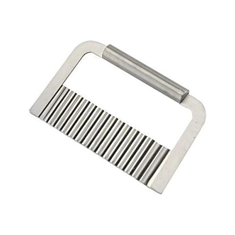 Potato Crinkle Chip Cutter Stainless Steel Wavy Chip Cutter Kitchen Cutting Tool Cover