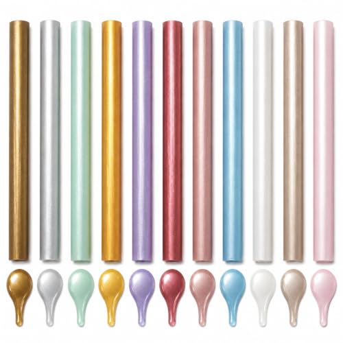 Mini Hot Glue Sticks 110 Count 11 Metallic Colors 0.27 x 3.94