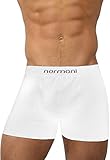 normani 4 Paar Retro Herren Boxershorts/Unterwäsche - aus Baumwollgemisch Farbe Basic Style/White Größe S