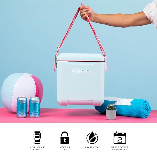 Image of Igloo Tag Along Too Coolers | Insulated Hard Shell Picnic Style Cooler | Rolling Ice Chest