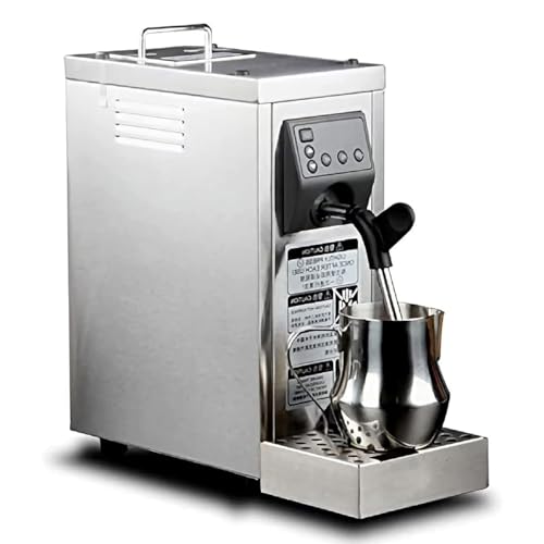 KJLYLPP 1450W Automatic Milk Frother, Commercial Stainless Steel Coffee Frothing Machine with Memory...