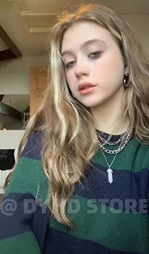 SHUYUZ Vintage Knitted Sweater Men Women Casual Cotton Pullover Tate Langdon Sweater Same Style Green Striped Tops Autumn Green S4