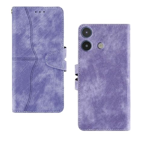 Image of amazon basics Lava Storm Play 5G Flip Cover | Card Pockets Wallet & Stand | Flip Cover for Lava Storm Play 5G (Purple)