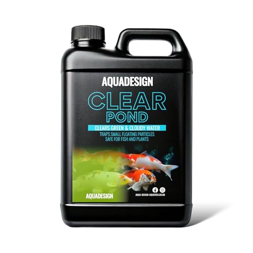 AquaDesign CLEAR POND Water Clarifier 2500ml - Clears Green & Cloudy Water - TREATS 12 500L