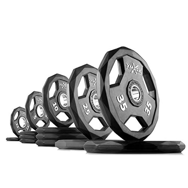 XMARK BLACK DIAMOND Olympic Weight Plates, Barbell Weights
