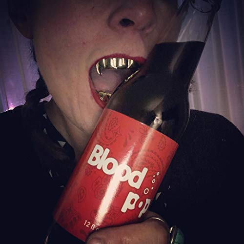 Jinao Gold Grillz Face 18K Gold Plated Hip Hop Vampire Fangs Grills Top Bottom Teeth Grillz Set For Men And Women (Gold Grillz) #TOP5