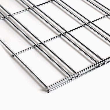 Only Garment Racks 2' x 5' Slatgrid Panels - Chrome Finish - Lot of 3