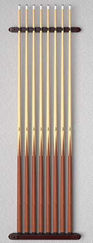 Fat Cat 52-0103 Wall Mounted Hardwood Billiard/Pool Cue Rack (2 Piece), Mahogany #TOP1