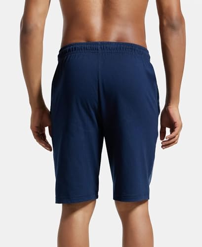 Image of Jockey AM12 Men's Super Combed Cotton Straight Fit Solid Shorts with Side Pockets