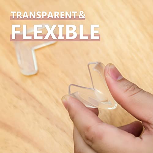 Image of Pack of 4 Silicone Corner Protectors | Baby Proofing Edge & Corner Guards for Sharp Edges, Table, Bed & Furniture | Child Safety Cushion for Baby Proofing