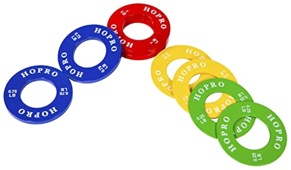 Signature Fitness Olympic Fractional Plates Pair of Each 1/4, 1/2, 3/4, 1 LB Weights (8 Plates. Total Weight: 5lbs)