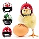 Hühnerhelm Kopfbedeckung 3 Stück Hühnerhelm Kunststoff Huhn Helm Haustier Helm Helm Für Huhn Haustierschutzhelm Entzückender Helm Für Huhn Ente Vogel Und Anderes Geflüge Kopfschutz 3 Farben 4 x 4.5cm