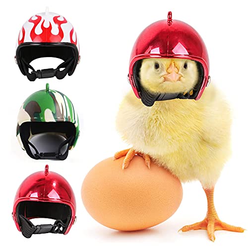 Hühnerhelm 3 Stück Kunststoff Hühnerhelm Kopfbedeckung Entzückender Helm Für Huhn Ente Vogel Und Anderes Geflüge Kopfschutz 3 Farben 4 x 4.5cm
