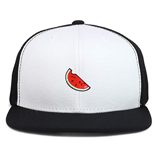 Armycrew Youth Kid's Watermelon Patch Flat Bill Mesh Back Snapback Trucker Cap