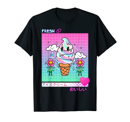 Ästhetisches Otaku japanisches Kawaii-Eis, 90er Jahre T-Shirt Ästhetisches Otaku japanisches Kawaii-Eis, 90er Jahre T-Shirt