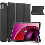 lenovo tab 7 用の ケース Lenovo Tab 7 タブレット ケース 三つ折りスタンド 薄型 軽量 傷防止 全面保護 耐衝撃 高級 PU レザー Lenovo Tab 7 スタンド機能付き 保護ケース (ブラック)