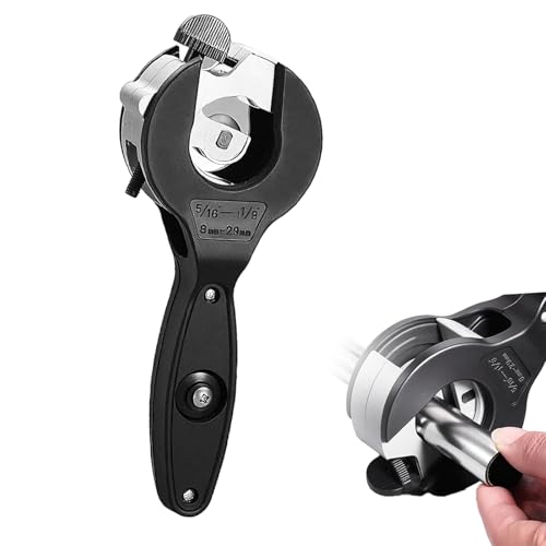 Ratcheting Tubing Cutter Tool for 8-29 MM Tube Copper Plastic Conduit Ratchet Pipe Cutters Metal 2026 New 2 in 1 Close Quarters 5/16 to 11/8 Soft Metal Pipes PVC Pipe Cutter