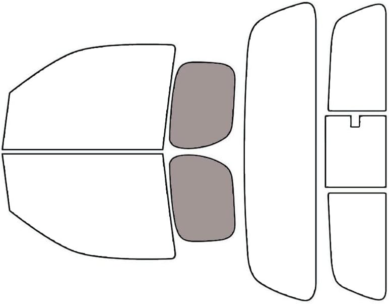 Rvinyl Window Tint Kit Compatible with Nissan Frontier 2006-2021 (2 Door) - Back Precut Kit - 50%