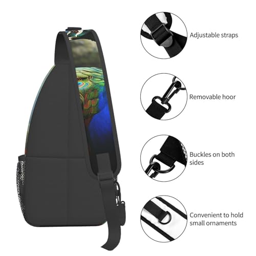 Bolso cruzado pequeño para senderismo unisex negro miniatura 5