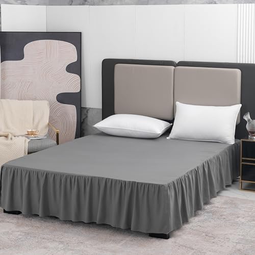 Image of Bed Skirt Full Size 16 Inch Drop Ruffled Bed Skirt with Split Corners