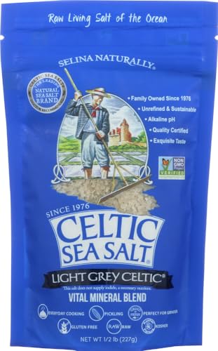 Bolsa Celtic Sea Salt gris claro de 8.0 oz (paquete de 3) _AB