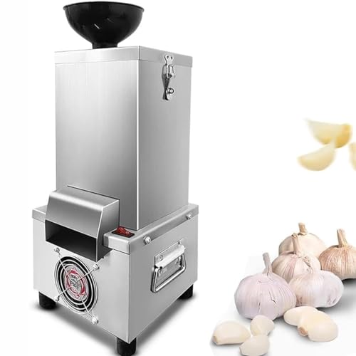 UMJIGF 200W Electric Garlic Peeler, Commercial Garlic Peeling Machine with Detachable Feed Inlet, Stainless Steel Garlic Peeler Separator for Restaurant Kitchen Tool,