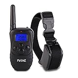 PetAZ Dog Training Collar With Remote Rechargeable & Rainproof LCD Screen 330 Yard Beep/Vibration/Shock Electric Train Collars For Small, Medium, Large Pets&Dogs(For 1 Dog)