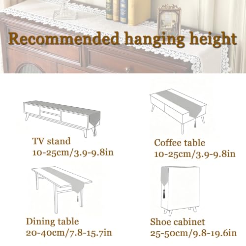 Chemin de table dentelle pour repas de famille et table basse - 4