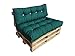 Natalia Spzoo® Coussins Matelas pour Canapé Palette Siège et Dossier (Set, Vert)