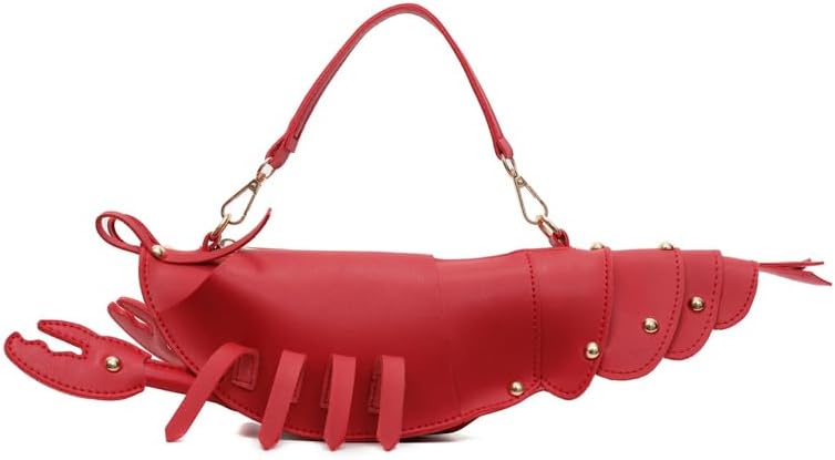 Cute 3D Lobster Shoulder Bag Crossbody Bag, Novelty Purse, Unique Animals Shaped Handbag for Women