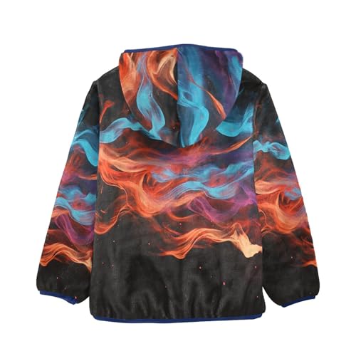 Car Flames Girls Fleece Jacket Girls Fall Jacket Girls Zip Up Hoodie Girls Sherpa Jacket 2-10T2