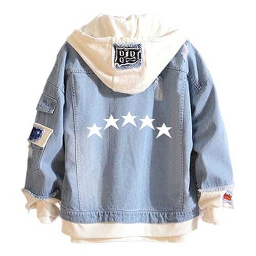 Veste en jean streetwear décontractée homme idéale pour les sorties urbaines et soirées d'été