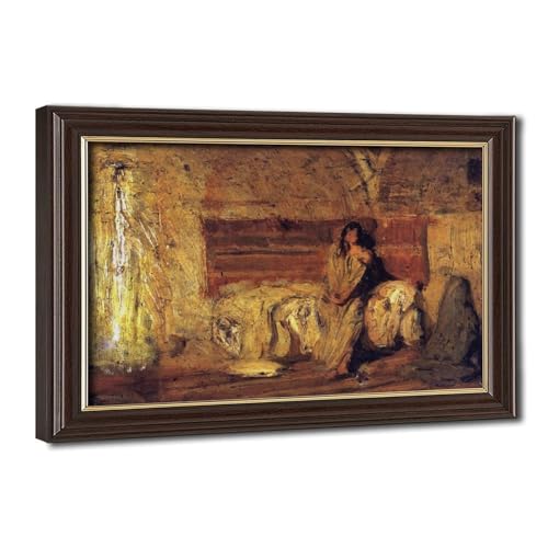 Impression sur toile Henry Ossawa Tanner Study for The Annunciation avec cadre suspendu 20x30 cm