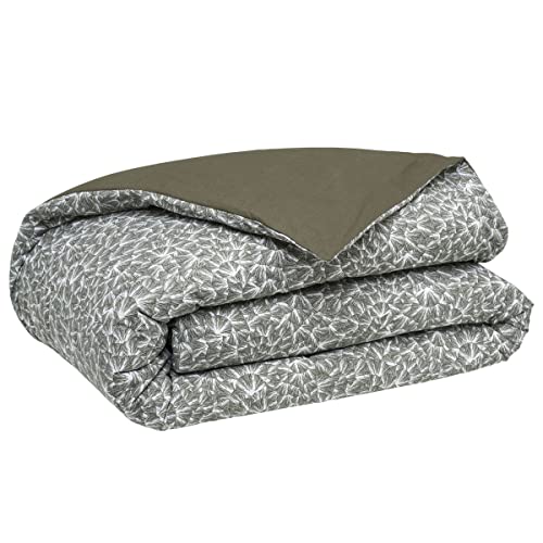 Essix Printed Cotton Percale Duvet Cover 140 x 200 cm, Green - Image 2