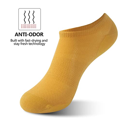Zeal Wood Merino Wool No Show Sports Running Socks Womens Mens Hiking Socks Women Men Moisture Wicking Low Cut Wool Socks Short Socks Ankle Athletic Socks Gifts For Mom 3 Pairs Blue Yellow Grey M #TOP2