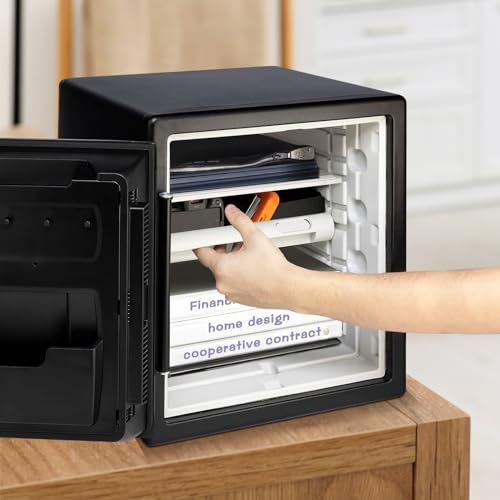 Glosaie Compatible with SentrySafe SFW082 and SFW123 Fireproof Safes, Shelf Insert, Safe Shelf Accessory - Keep Your Belongings Organized - Thumbnail 2