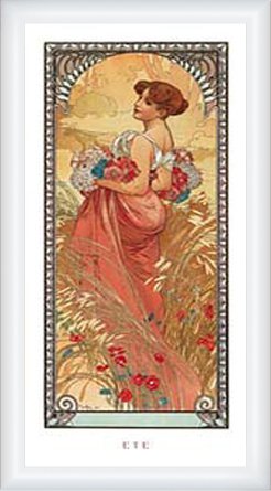 Amazon.co.jp: ポスター アルフォンス ミュシャ 四季 -夏- 1900