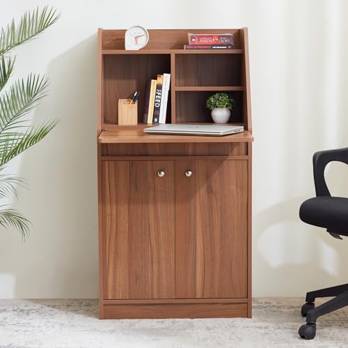 Image of Home Centre | Helios - David | Study and Office Tables | Engineered Wood | Teak | 1 Year Warranty