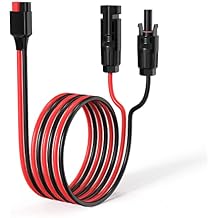 ELFCULB 10AWG 6FT Solar Panel Cable to Anderson Connector 2 6 10 20 35 50FT Solar Extension Cable for Portable Power Station Solar Generator Battery Pack6FT