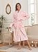 RONGTAI Plush Warm Women Robes Lightweight and Soft Spa & Bath robe for Birthday and Holiday Gifts (Light Pink, M)